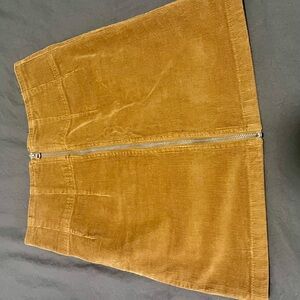 Wild Fable Mustard Corduroy A-Line Skirt